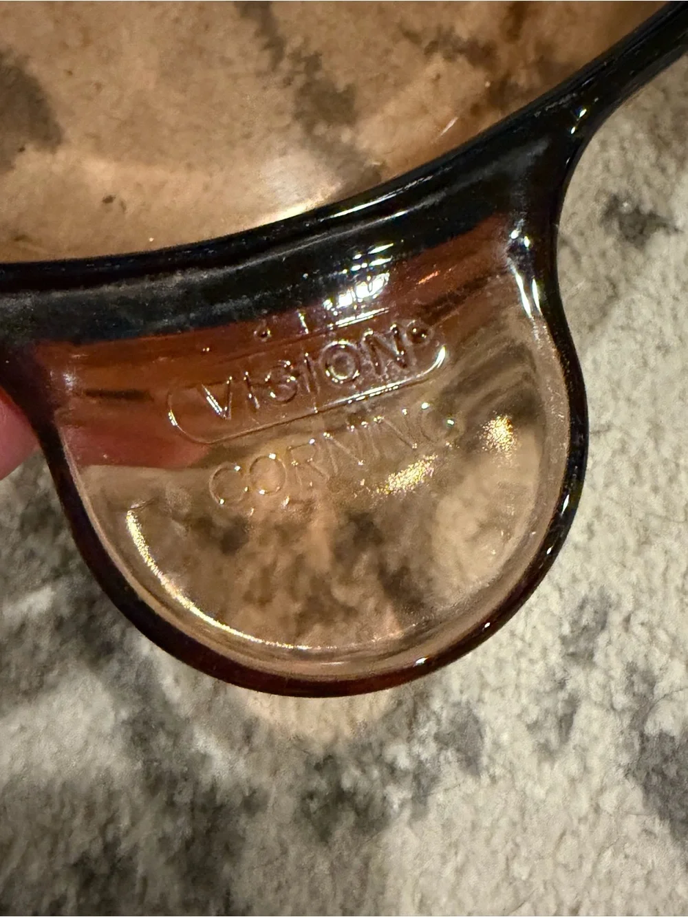 Amber Glass Two-Handle Serving Bowl - Home Kitchen